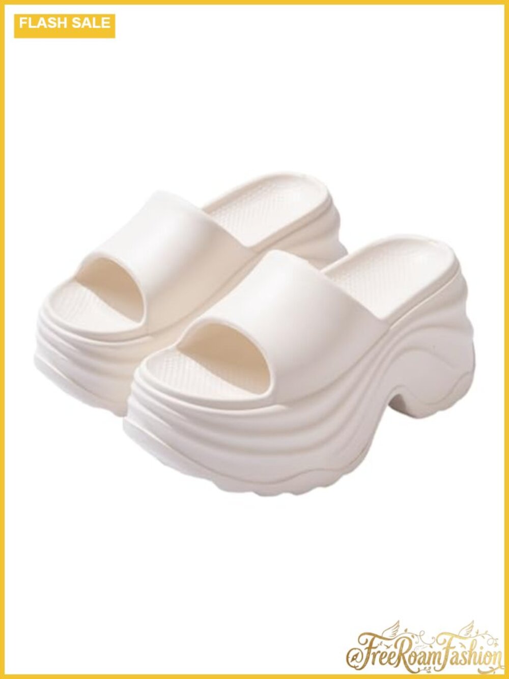 Women's EVA Platform Slides Open Toe Slip On Sandals Comfortable Non-Slip